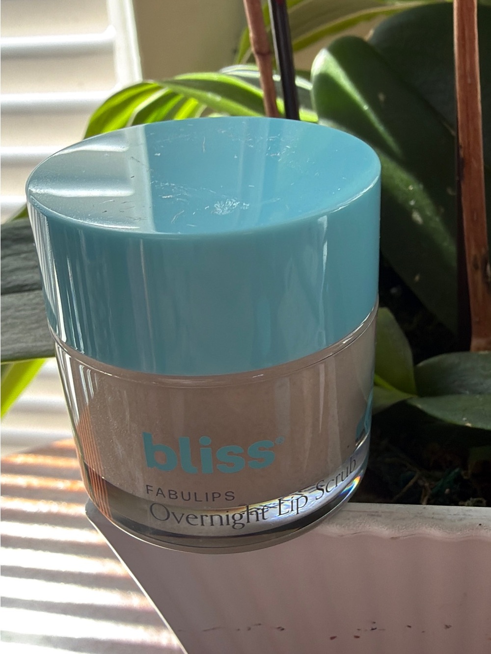 Bliss Overnight Lip Scrub in Light Blue Cap